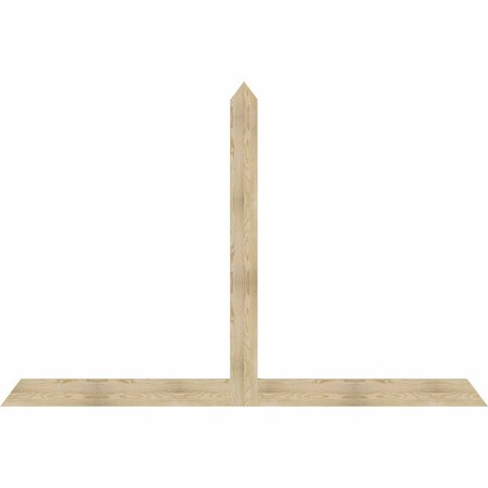 Ekena Millwork Portland Rough Sawn Timber Gable Bracket, Douglas Fir, 108"W x 72"H x 2"D x 6"F, 16/12 Pitch GBW108X72X0206POR00RDF